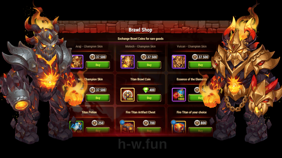 [Hero Wars攻略]ブロウルショップ(灼熱のクレーター)