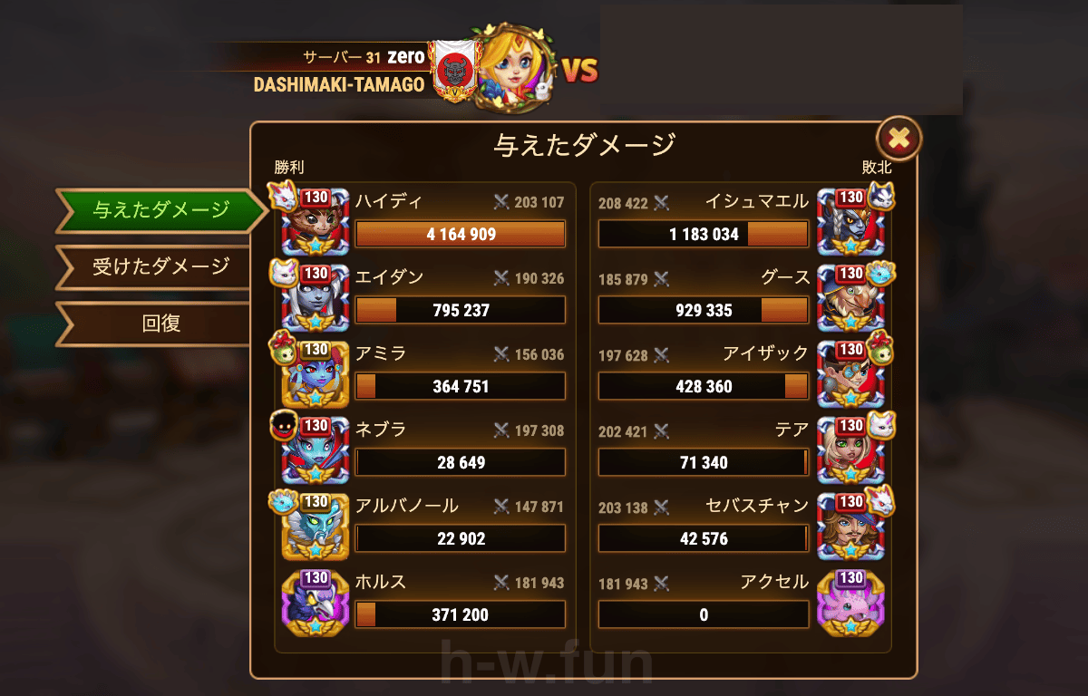 [Hero Wars攻略]征服エリアでの活躍チーム（2025年末）