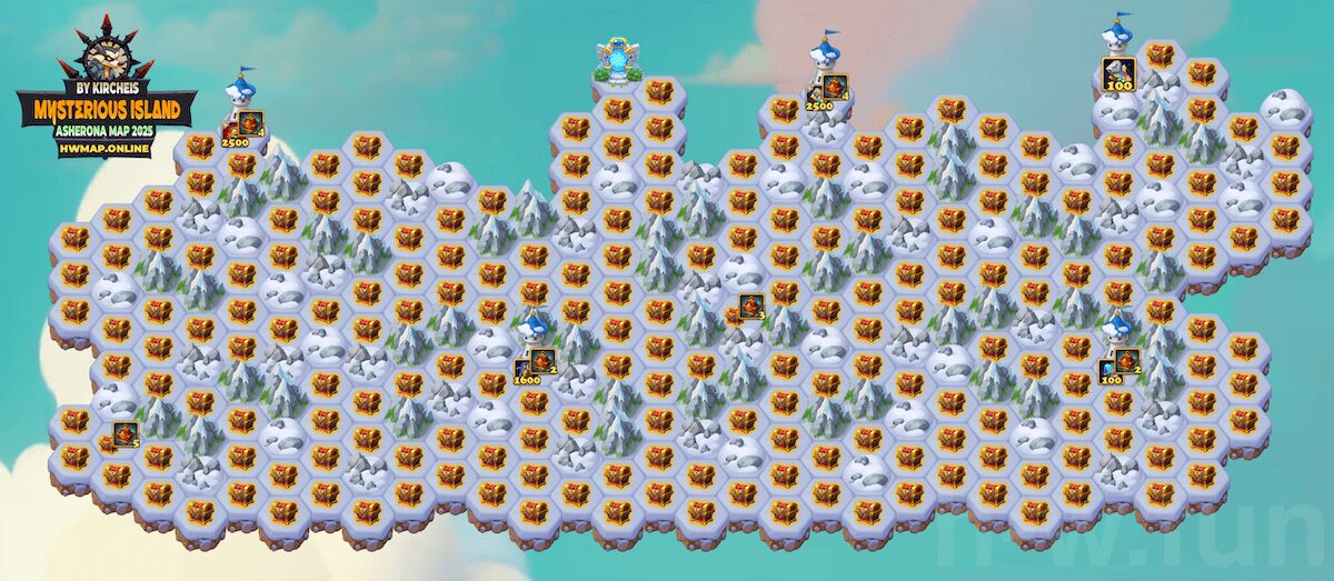 [Hero Wars攻略]謎の島 2025年12月アシェロナマップ