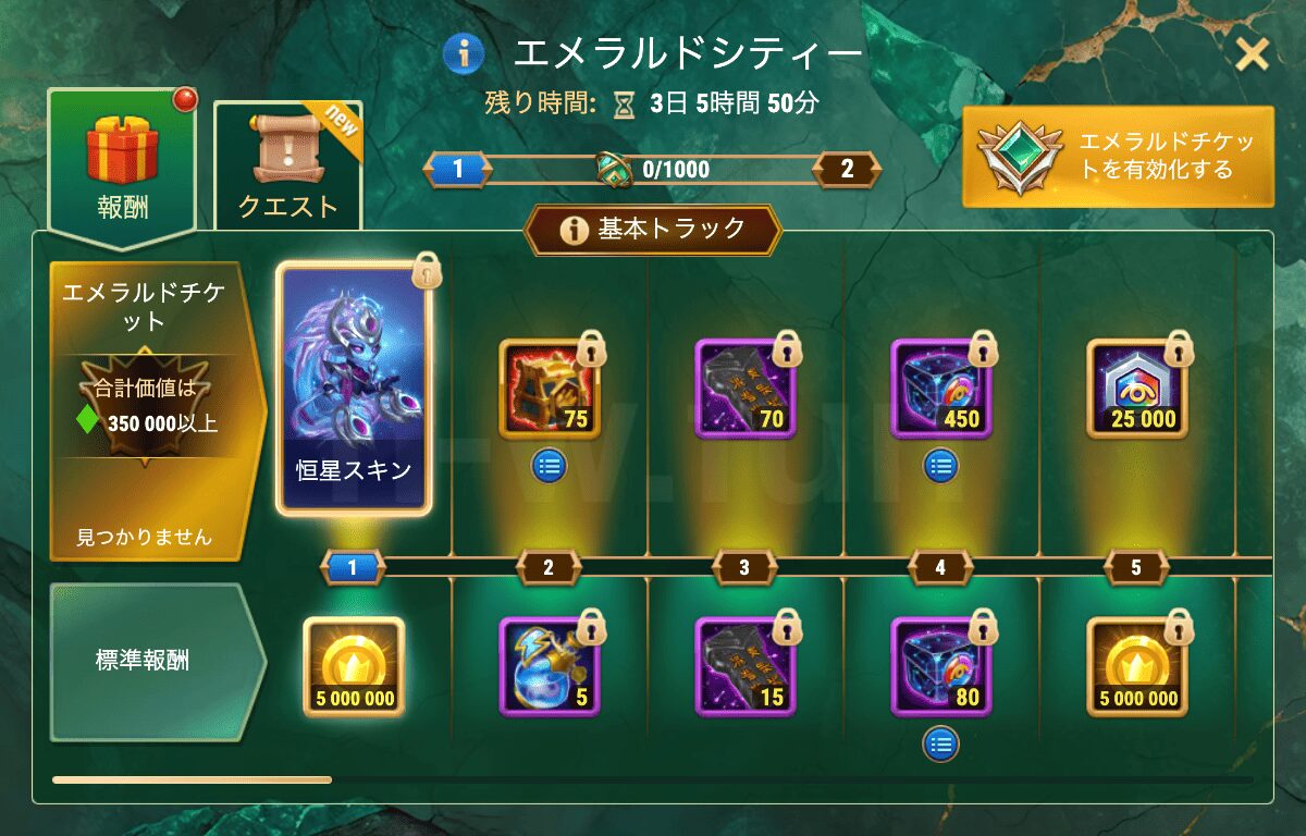 [HeroWars攻略]エメラルドシティー 2026年1月