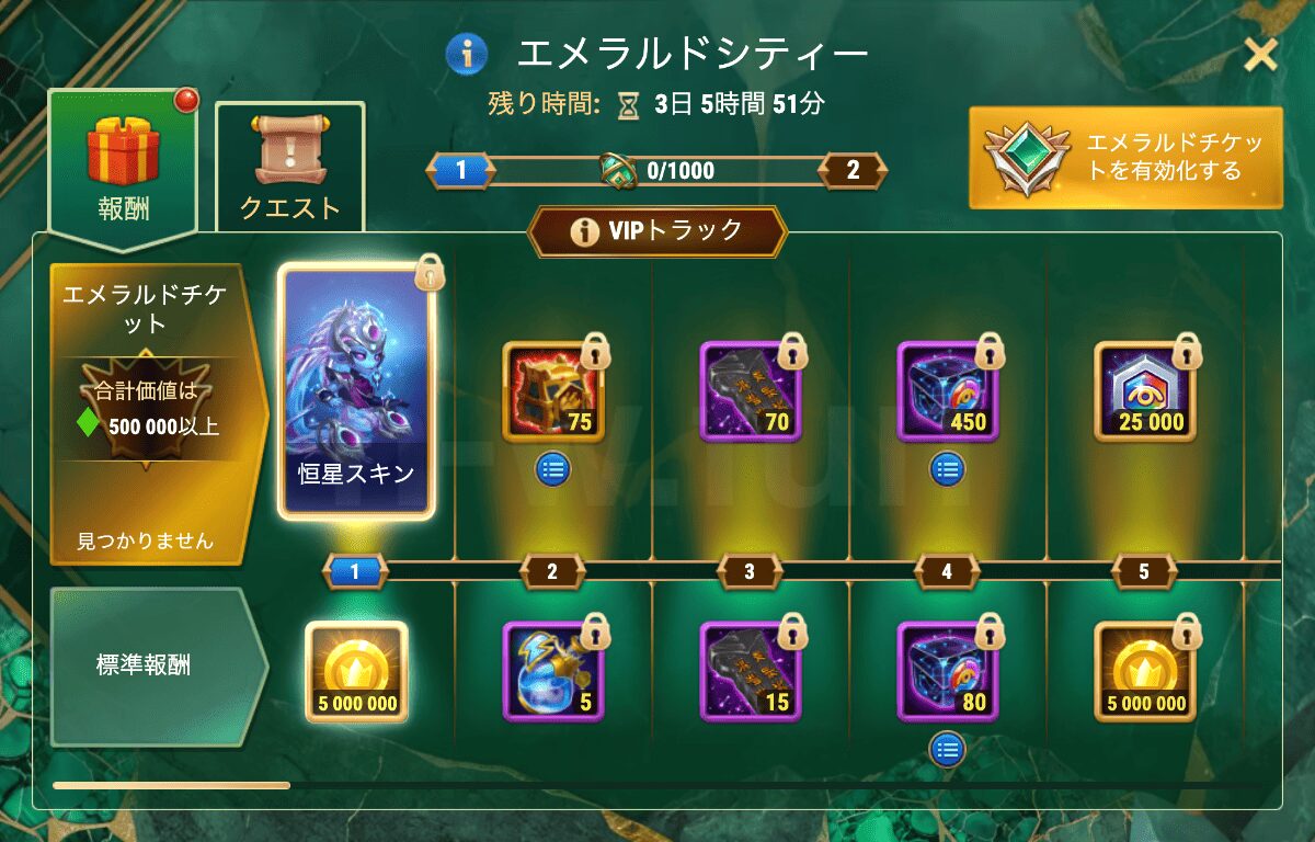 [HeroWars攻略]エメラルドシティー 2026年1月