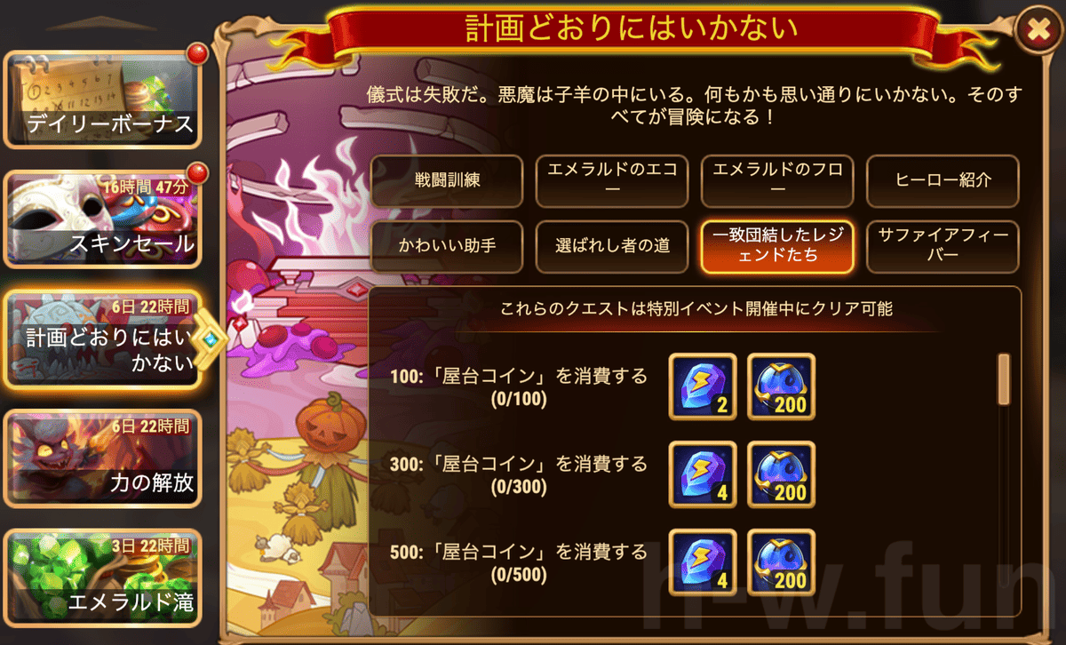 [HeroWars攻略]計画どおりにはいかないクエスト