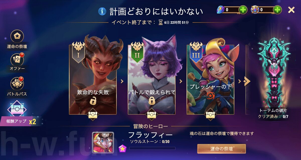 [Hero Wars攻略]計画どおりにはいかない(フラッフィーイベント)