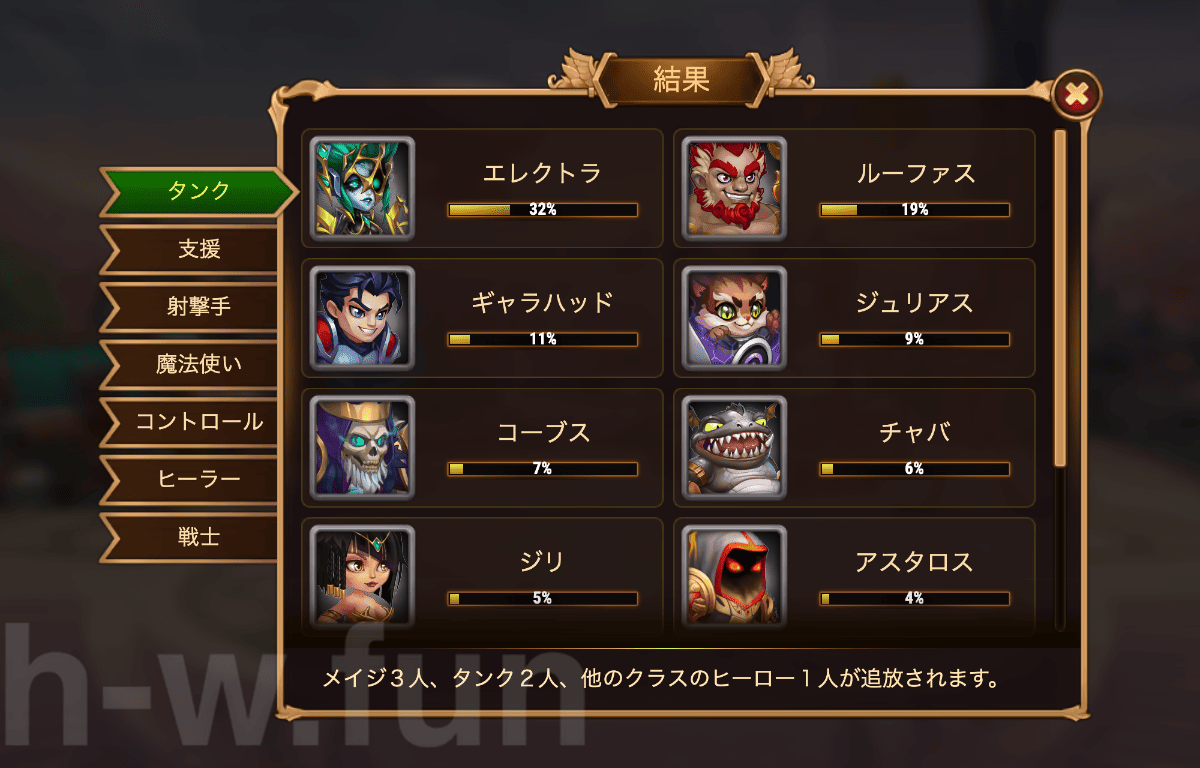 [Hero Wars Guide] Cosmic Battle 13 Vote result