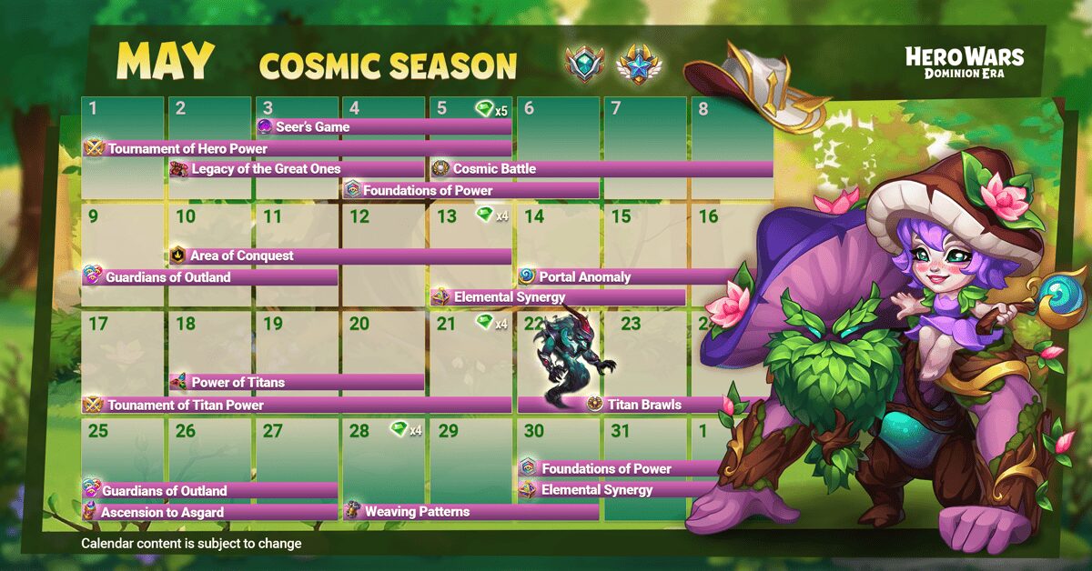 [Hero Wars] May Event Calendar