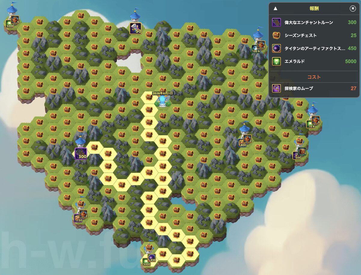 [Hero Wars攻略]謎の島 2026年08月