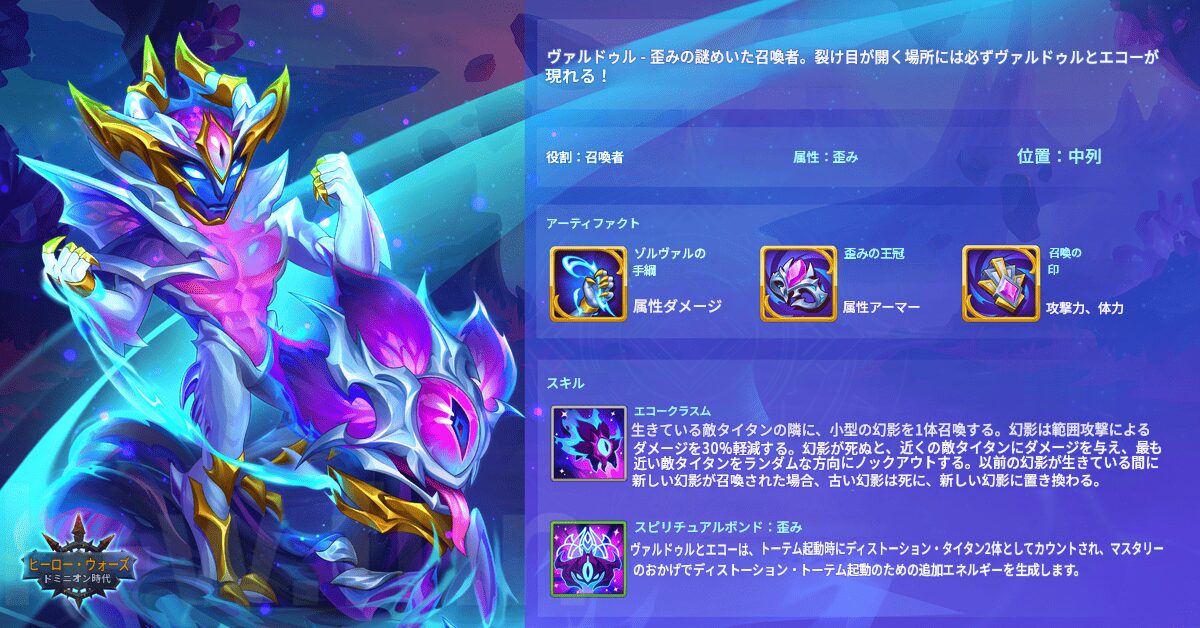 [Hero Wars攻略]ヴァルダーとエコー
