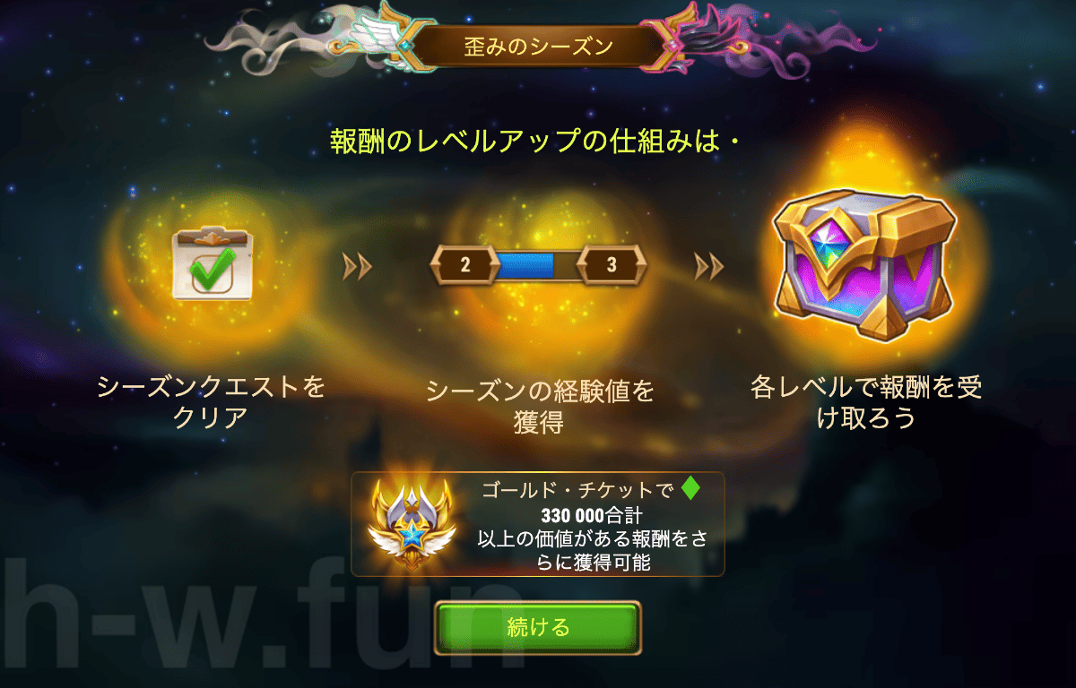 [Hero Wars攻略]歪みのシーズン