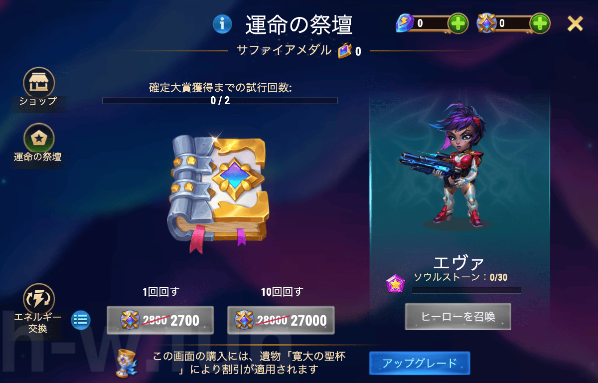 [Hero Wars攻略]自由プロトコル（エヴァイベント）