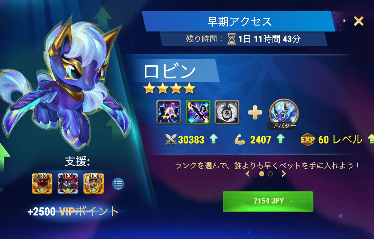 [Hero Wars攻略]早期アクセス（ロビン）