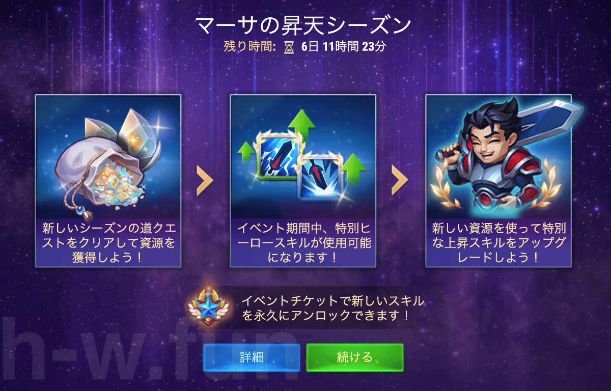 [Hero Wars攻略]マーサの昇天シーズン