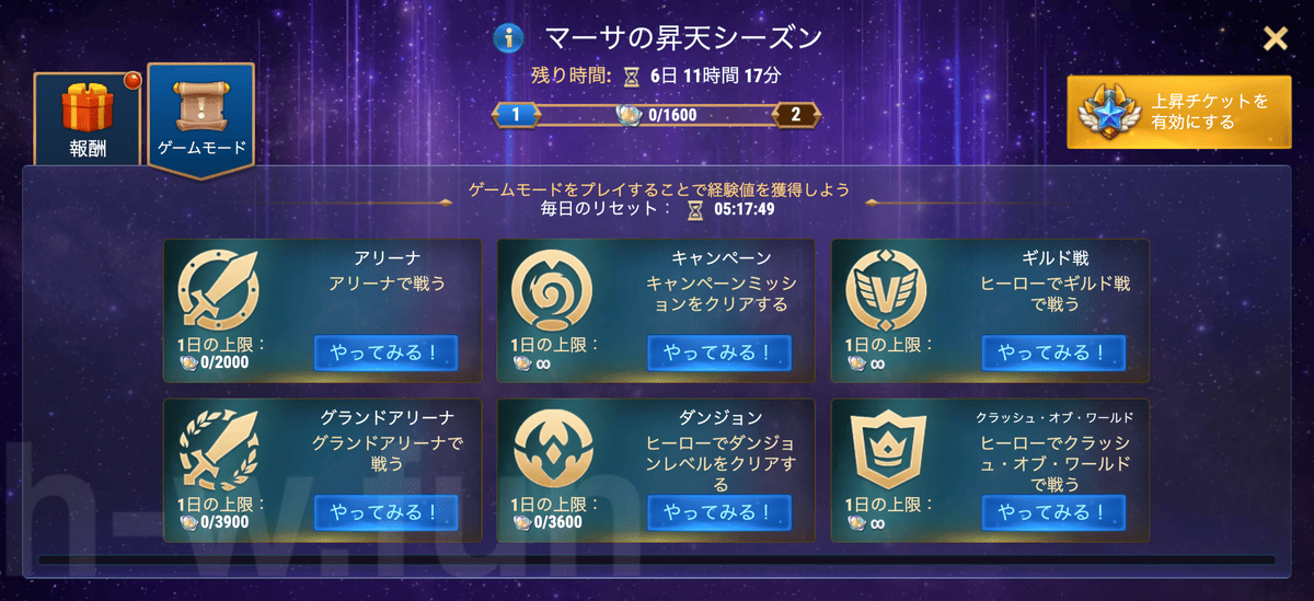 [Hero Wars攻略]マーサの昇天シーズン